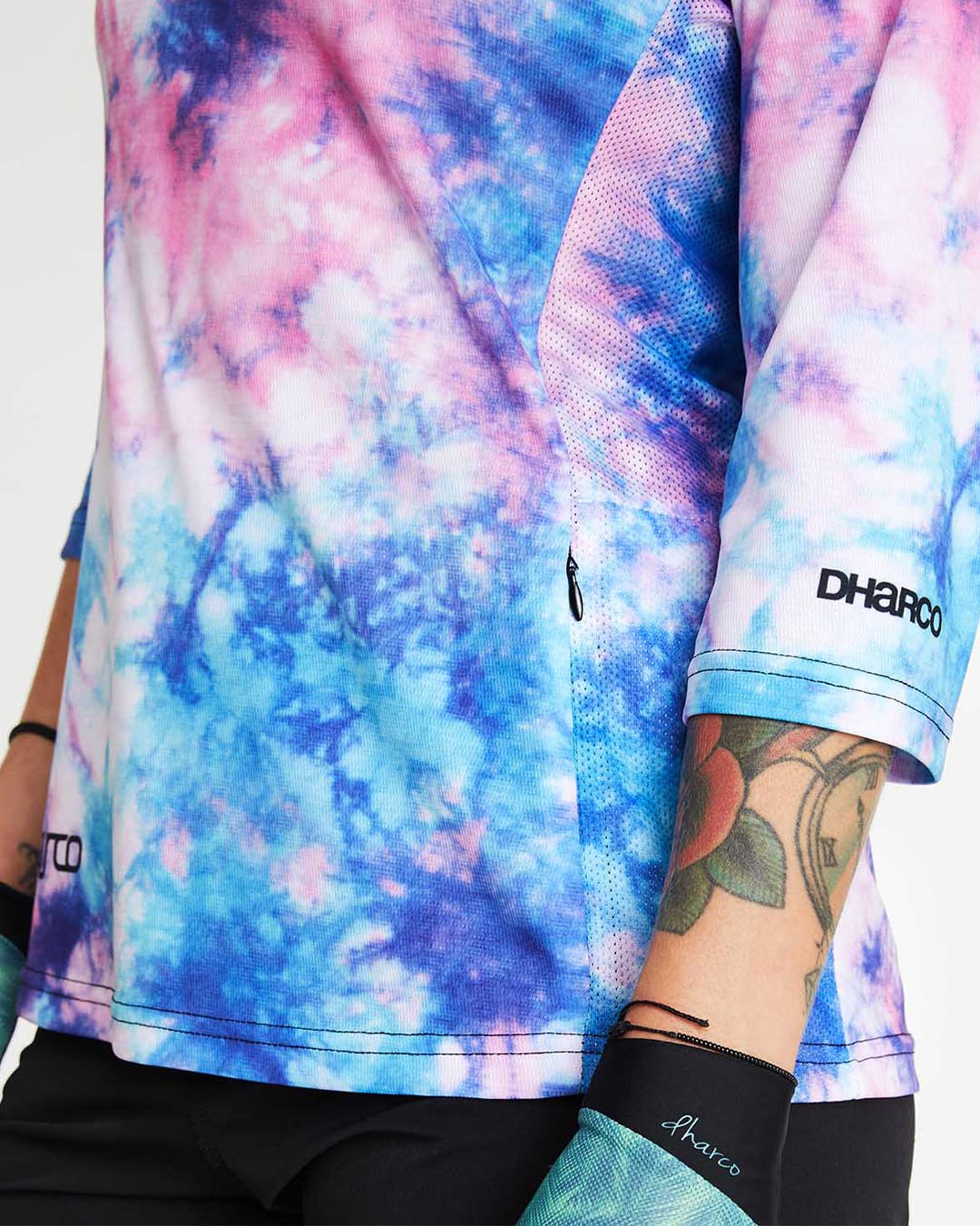 Womens 3/4 Sleeve Jersey | Tie Dye
