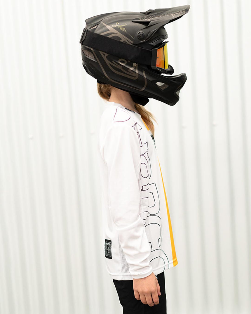 Youth Gravity Jersey | Pinkbike Team Replica White