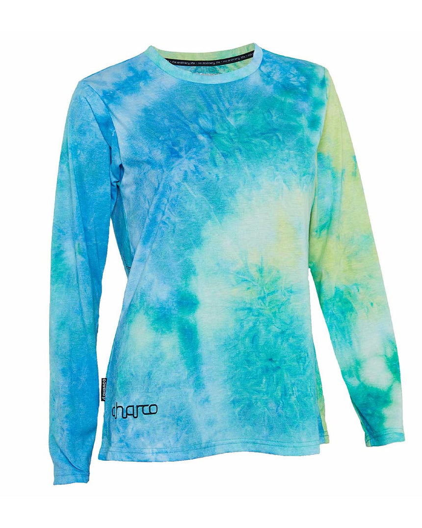 Womens Long Sleeve Tech Tee | Tie Dye