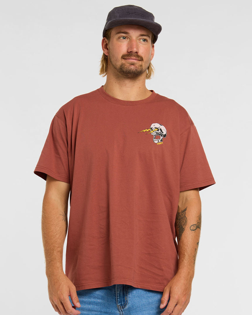 Tee en coton pour homme | Rouille | Manches courtes | HAUTS POUR HOMMES | DHaRCO | Image 1 sur 6