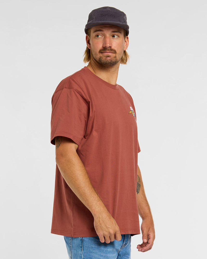 Tee en coton pour homme | Rouille | Manches courtes | HAUTS POUR HOMMES | DHaRCO | Image 3 sur 6