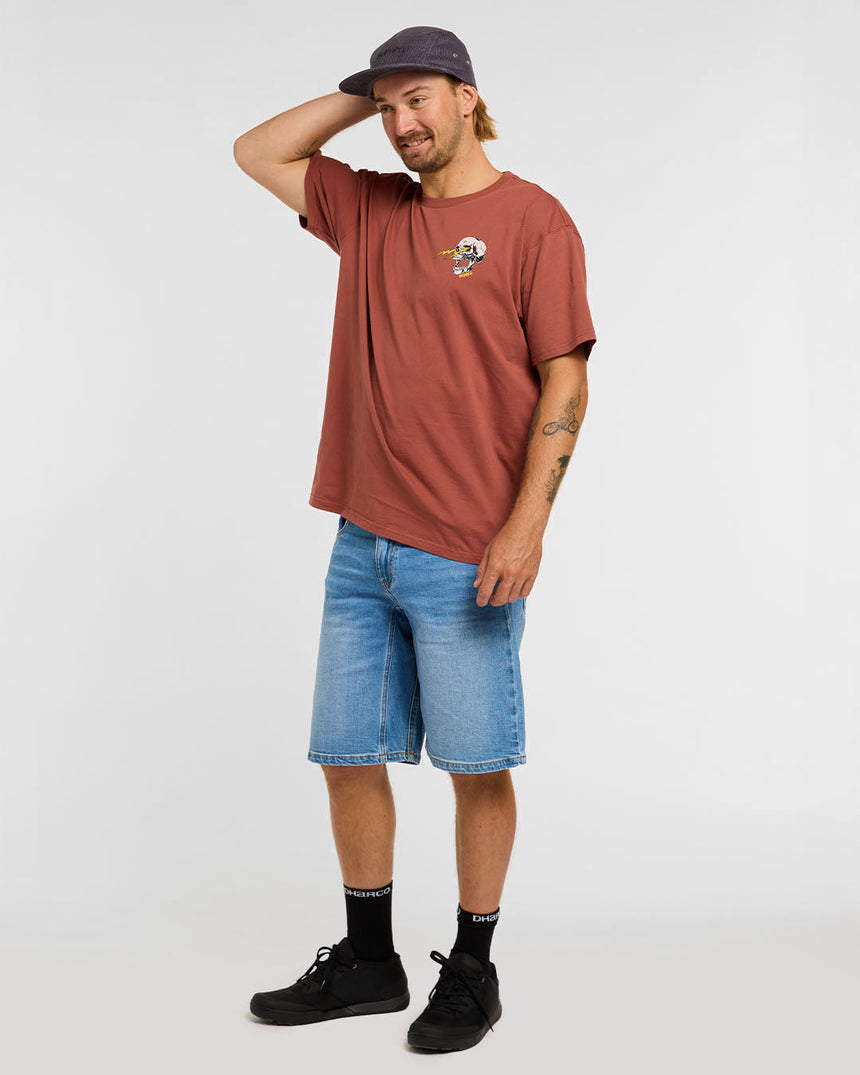 Tee en coton pour homme | Rouille | Manches courtes | HAUTS POUR HOMMES | DHaRCO | Image 4 sur 6