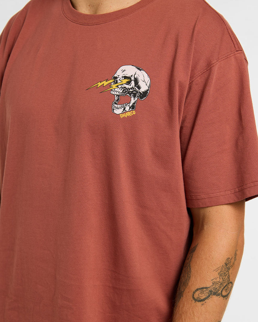 Tee en coton pour homme | Rouille | Manches courtes | HAUTS POUR HOMMES | DHaRCO | Image 5 sur 6