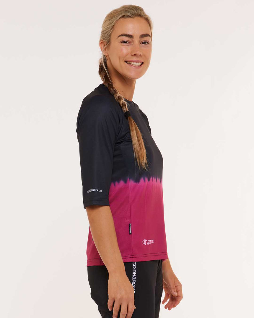 Womens 3/4 Sleeve Jersey | Cherry Dip | 3/4 Sleeves | WOMENS TOPS | DHaRCO | Image 3 of 6