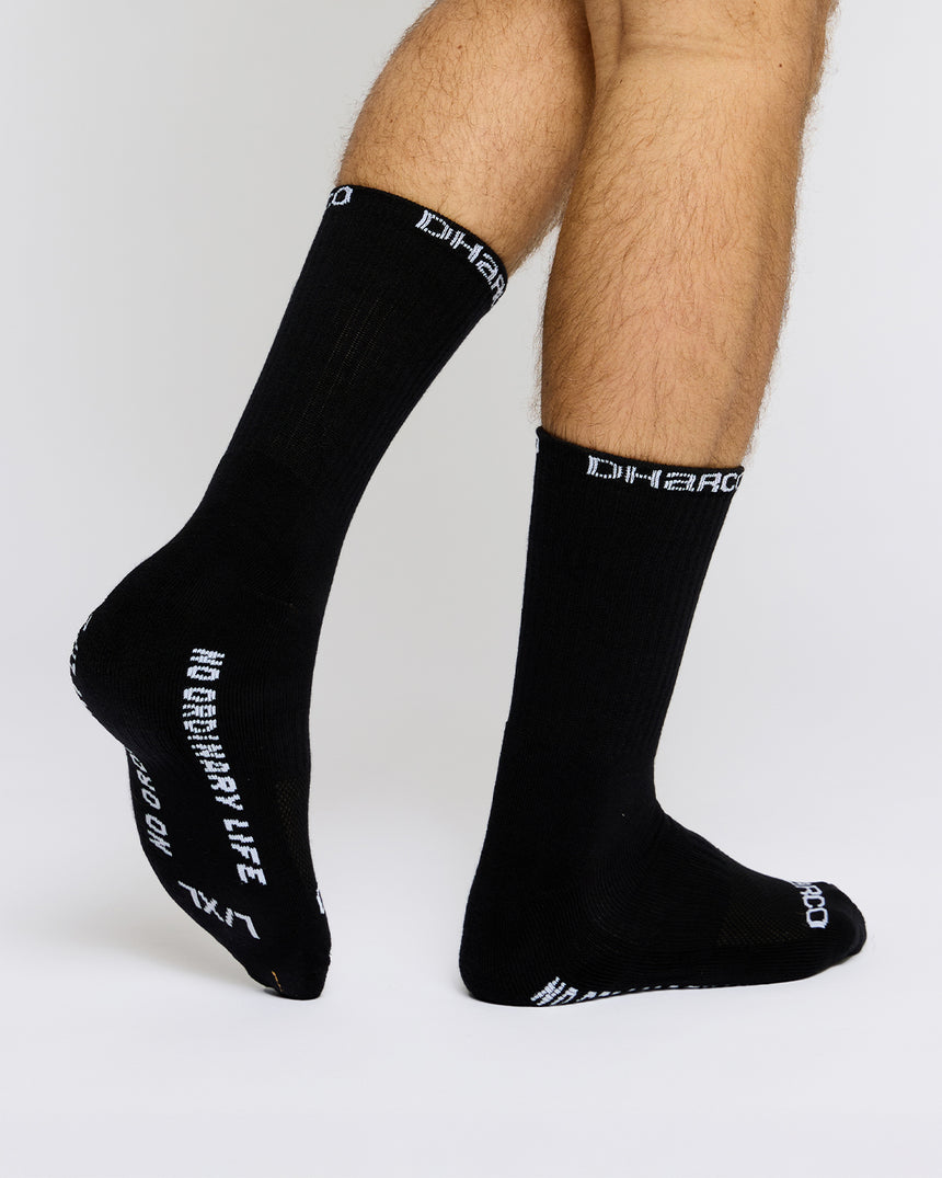 3 Pack: Black | Crew Socks