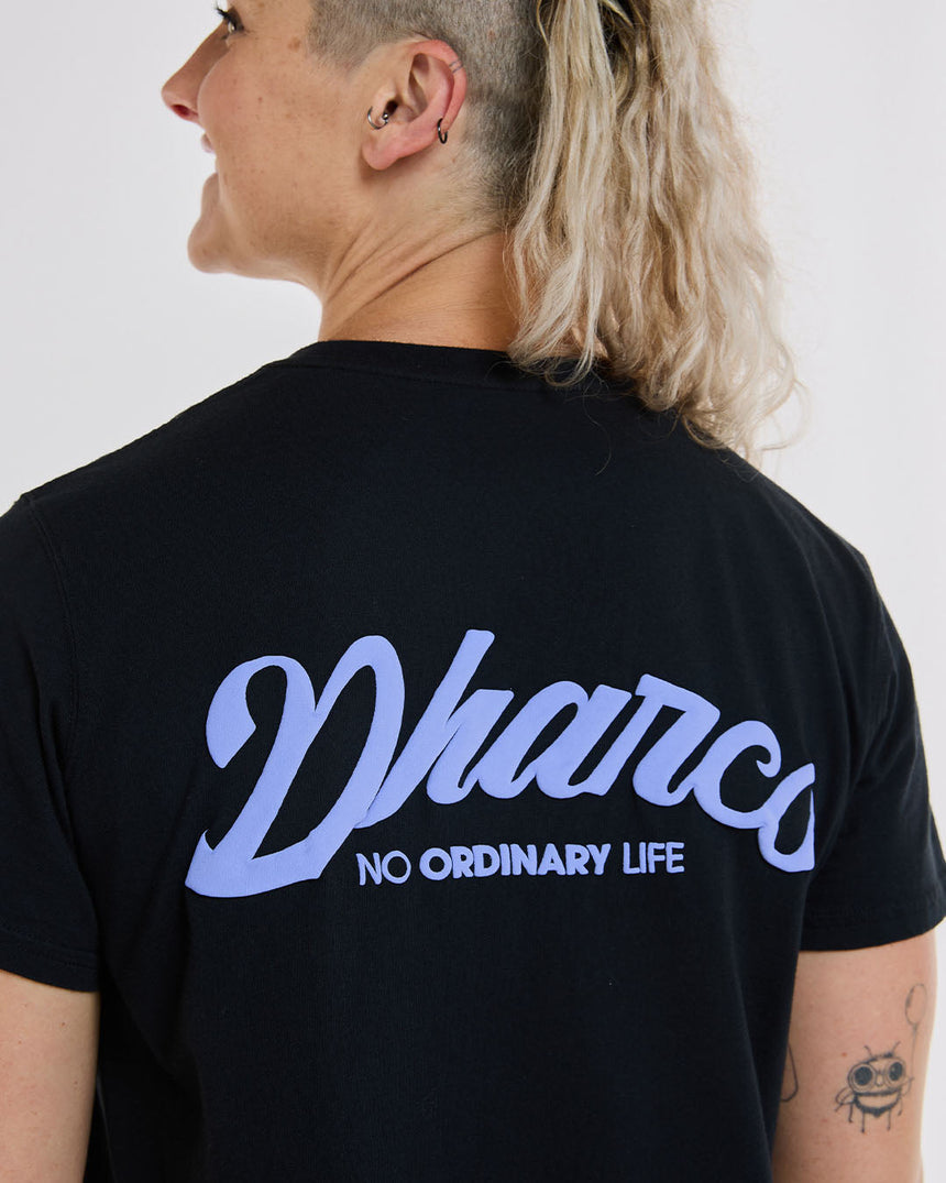 Womens Cotton Tee | Black | Short Sleeves | WOMENS TOPS | DHaRCO | Image 5 of 5