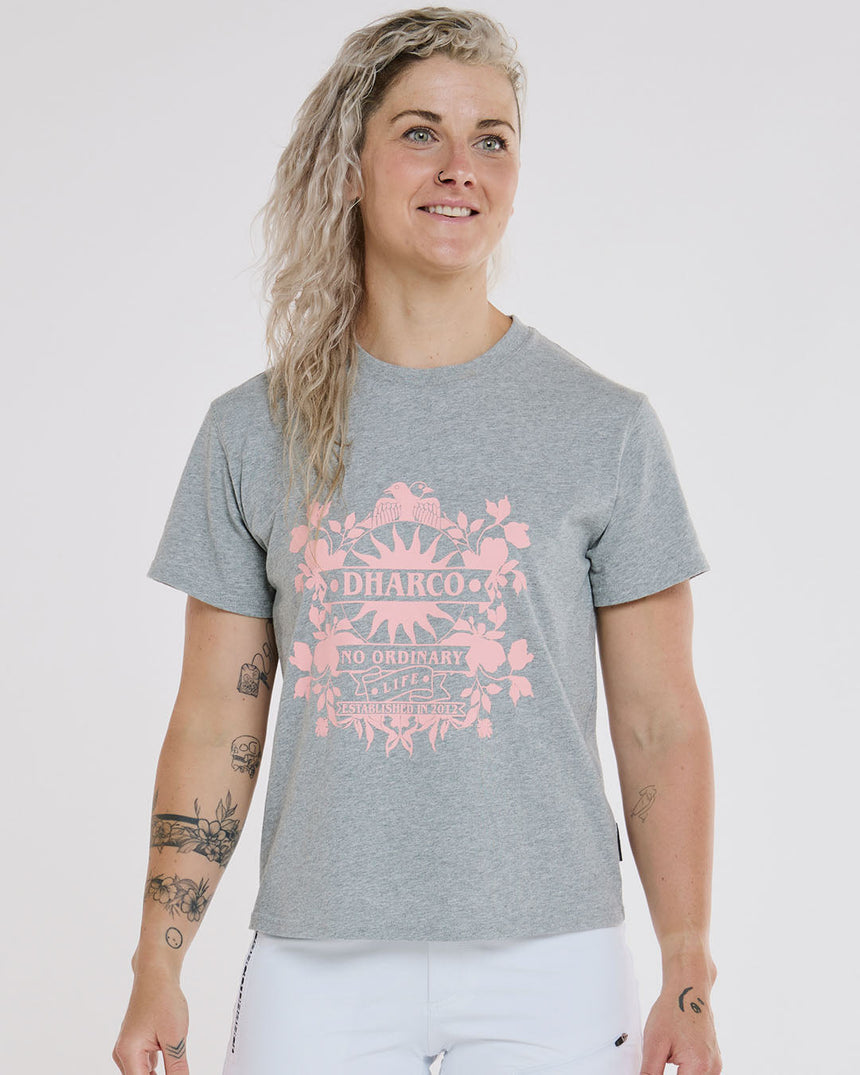 Womens Cotton Tee | Grey Marble | Short Sleeves | WOMENS TOPS | DHaRCO | Image 1 of 6