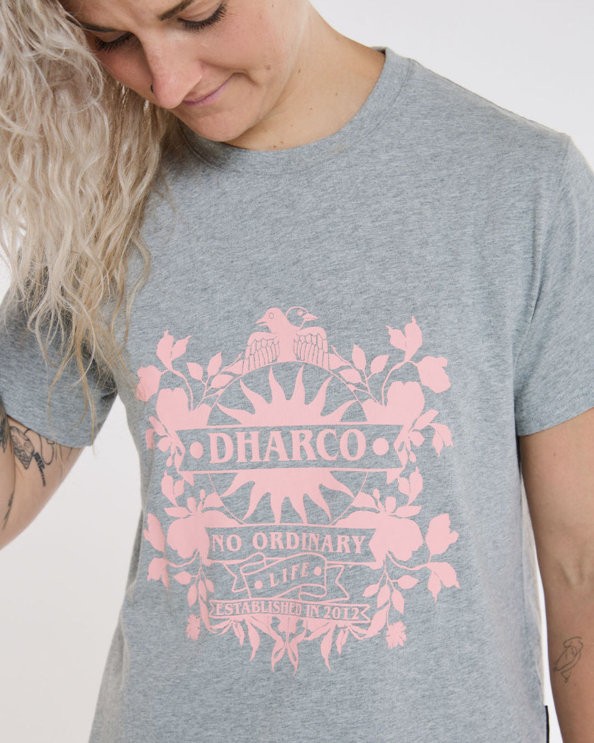 Womens Cotton Tee | Grey Marble | Short Sleeves | WOMENS TOPS | DHaRCO | Image 5 of 6
