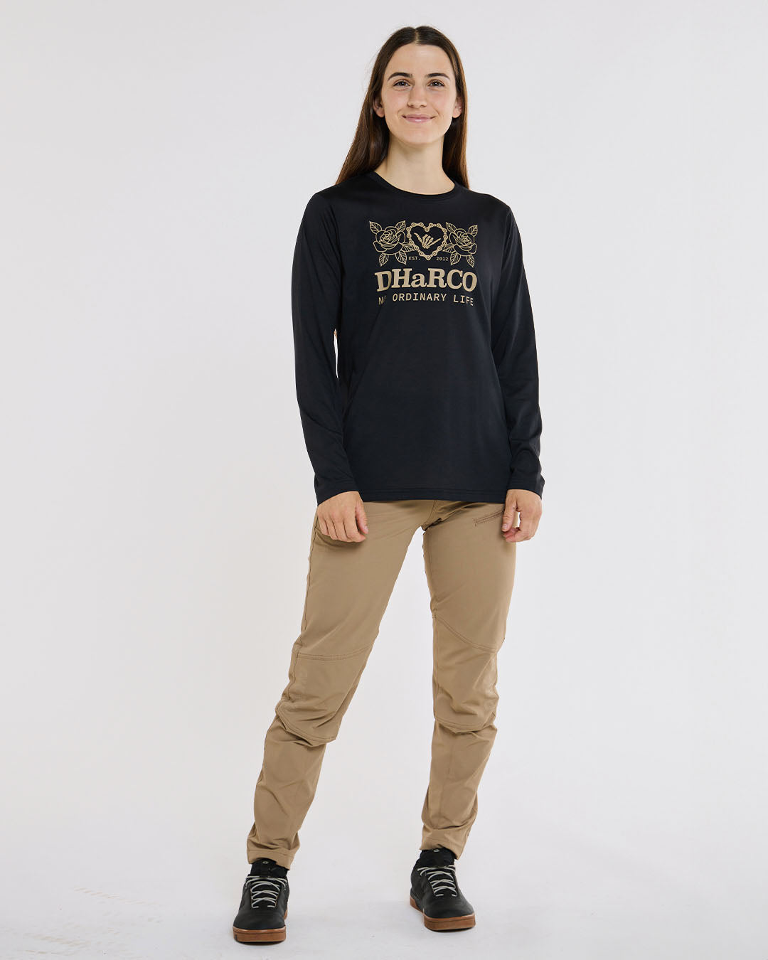Womens Long Sleeve Tech Tee | Black