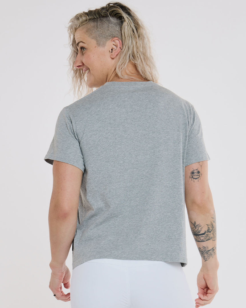 Womens Cotton Tee | Grey Marble | Short Sleeves | WOMENS TOPS | DHaRCO | Image 2 of 6