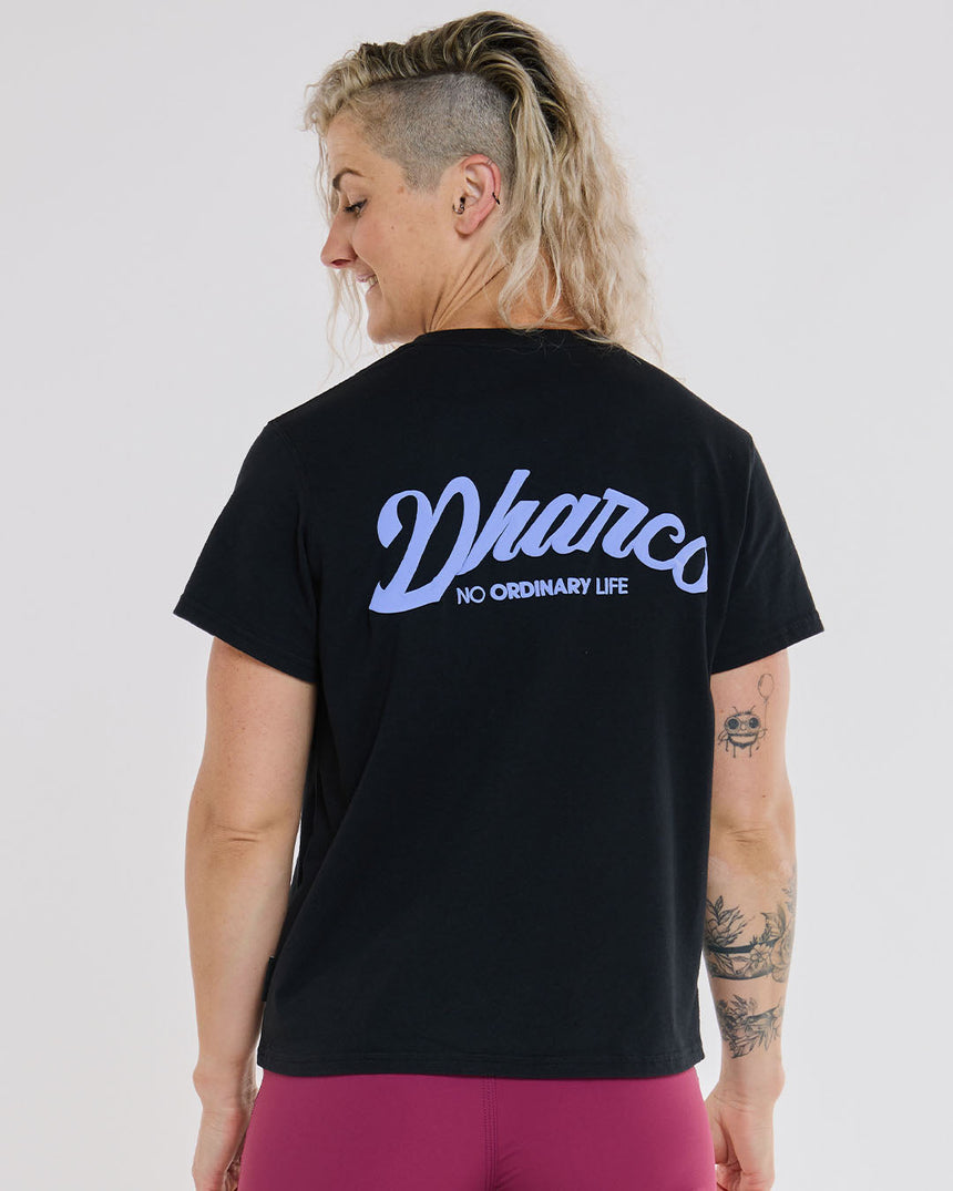 Womens Cotton Tee | Black | Short Sleeves | WOMENS TOPS | DHaRCO | Image 1 of 5