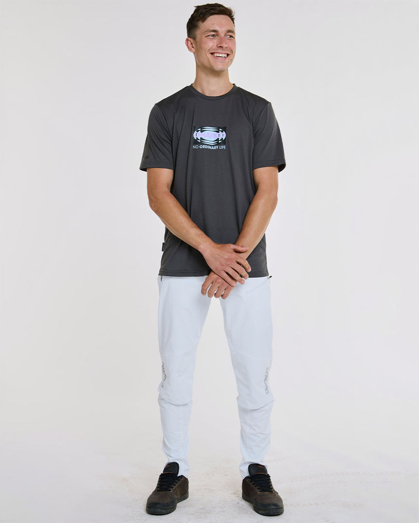 Mens Short Sleeve Tech Tee | Charcoal