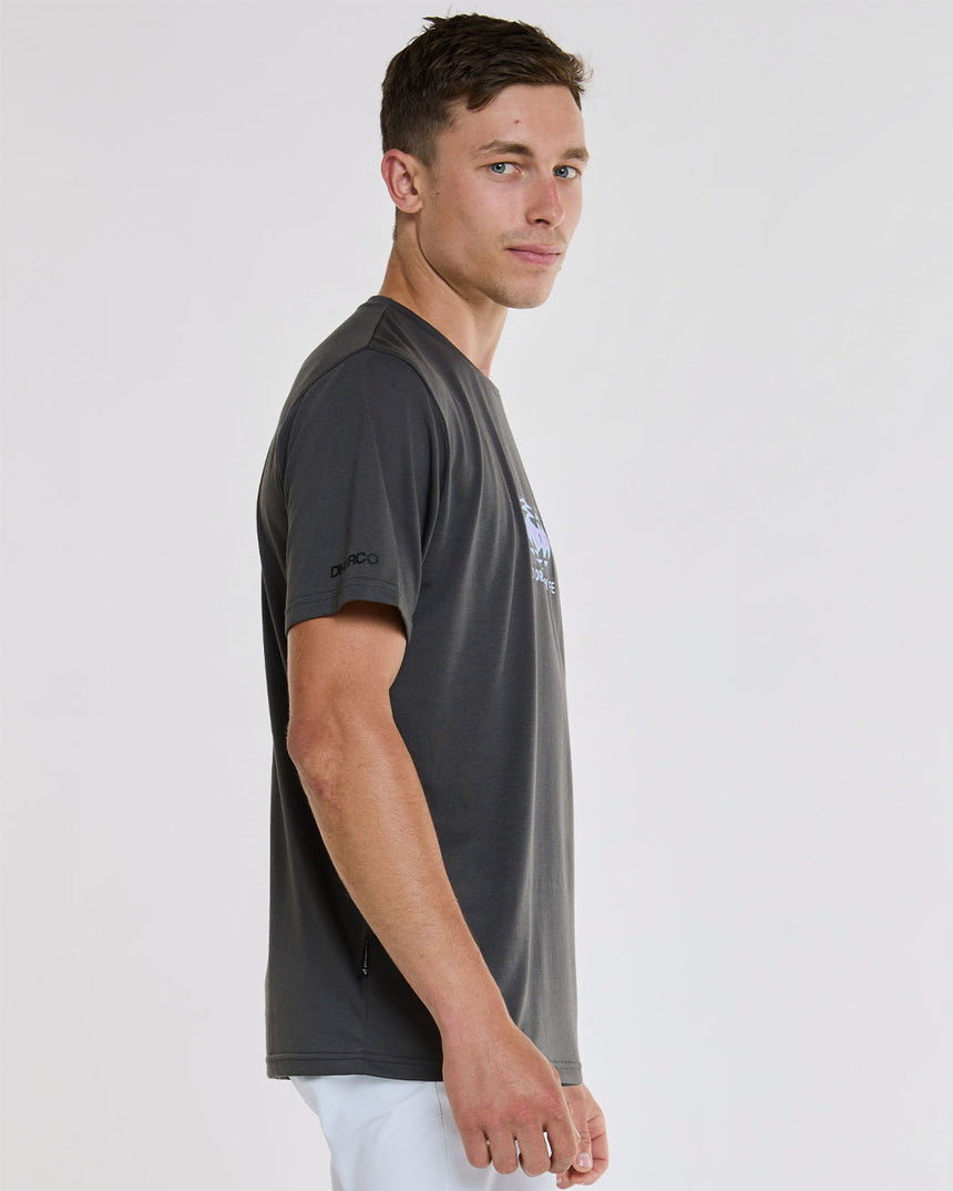 Mens Short Sleeve Tech Tee | Charcoal