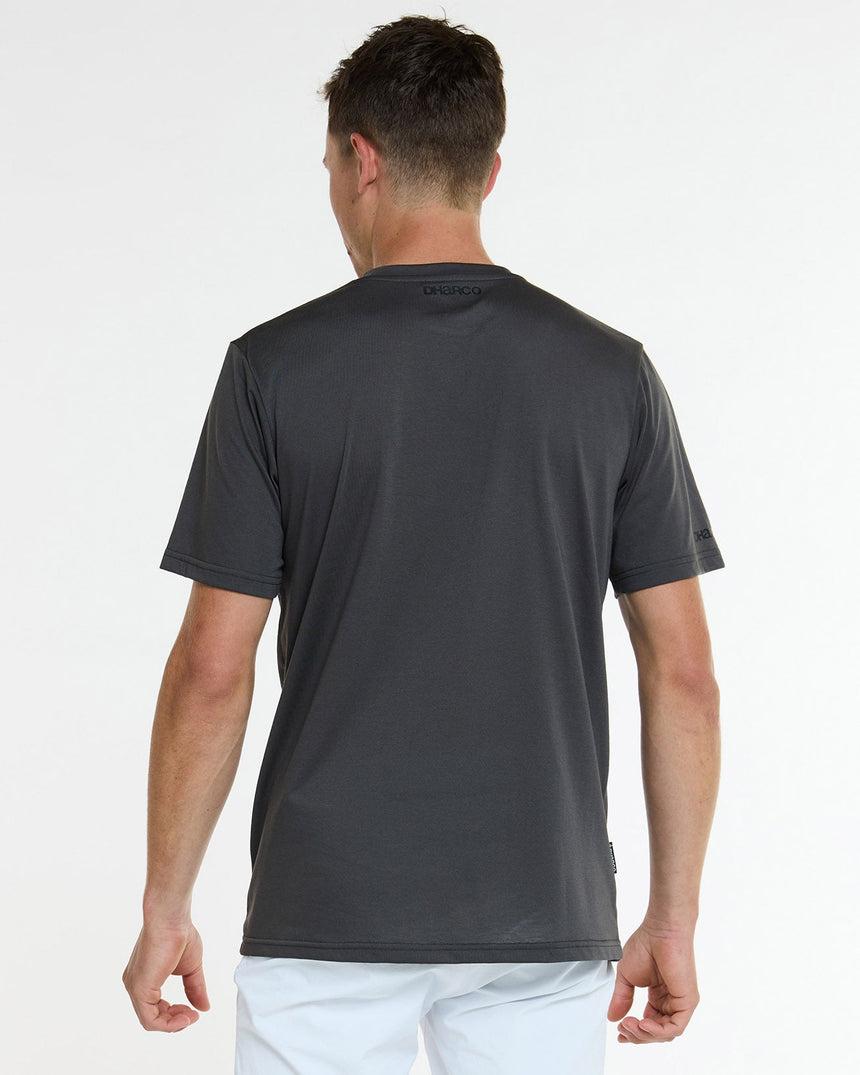 T-shirt technique pour homme | Charbon de bois | Manches courtes | HAUTS POUR HOMMES | DHaRCO | Image 3 sur 7