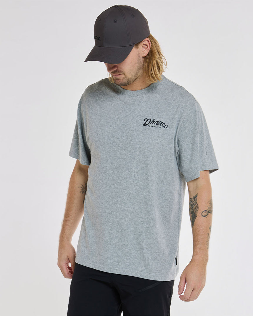 Mens Cotton Tee | Grey Marble