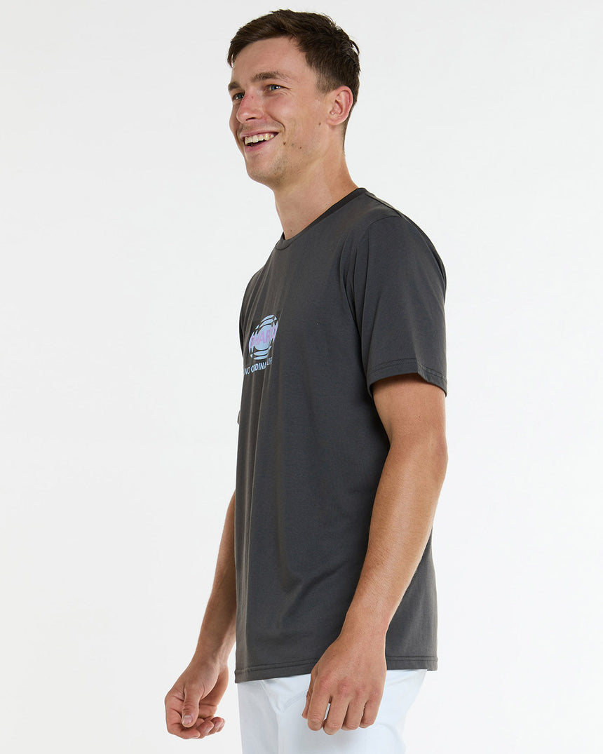 T-shirt technique pour homme | Charbon de bois | Manches courtes | HAUTS POUR HOMMES | DHaRCO | Image 2 sur 7