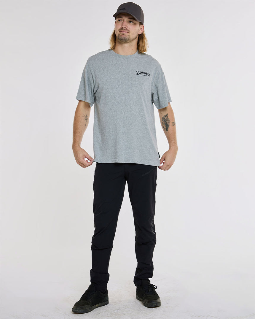 Mens Cotton Tee | Grey Marble