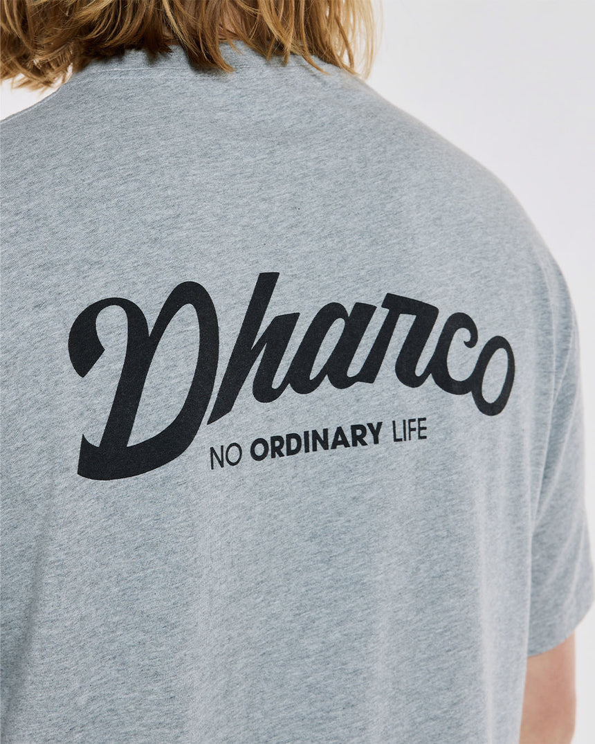 Mens Cotton Tee | Grey Marble