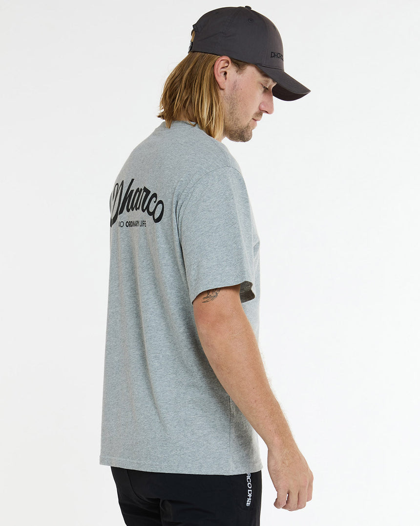 Tee en coton pour homme | Grey Marble | Manches courtes | HAUTS POUR HOMMES | DHaRCO | Image 3 sur 6