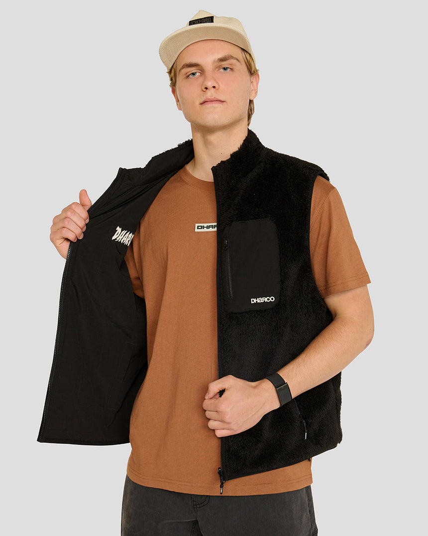 Gilet Sherpa pour hommes | Noir HOMMES | HAUTS Sweats et Polaires | GILET DHaRCO | VTT Image 4 sur 6