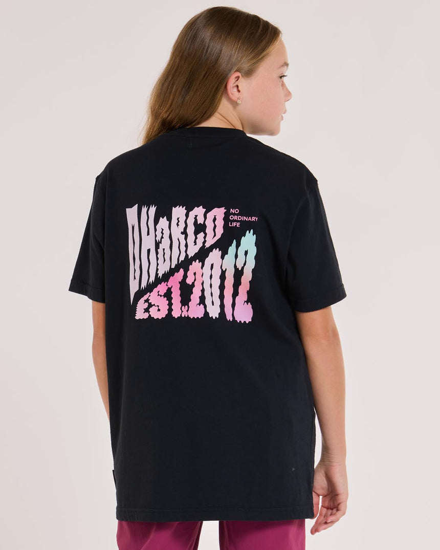 Youth Cotton Tee | Black | Short Sleeves | YOUTH TOPS | DHaRCO | Image 1 of 6