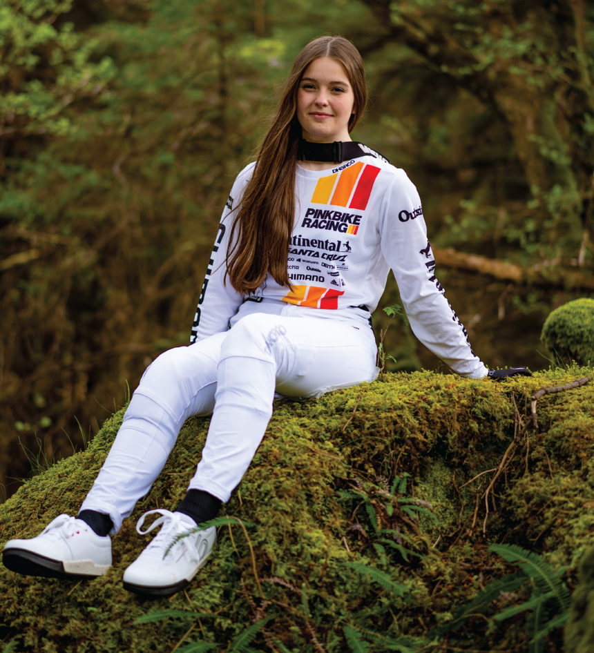 Womens Gravity Jersey | Pinkbike Team Replica White
