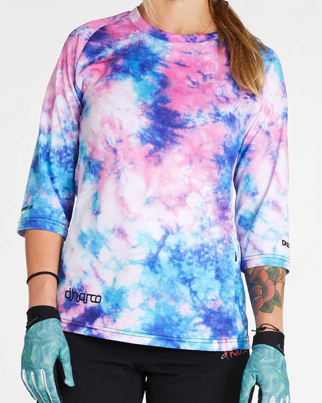 Womens 3 4 Sleeve MTB Jersey Tie Dye DHaRCO DHARCO CANADA