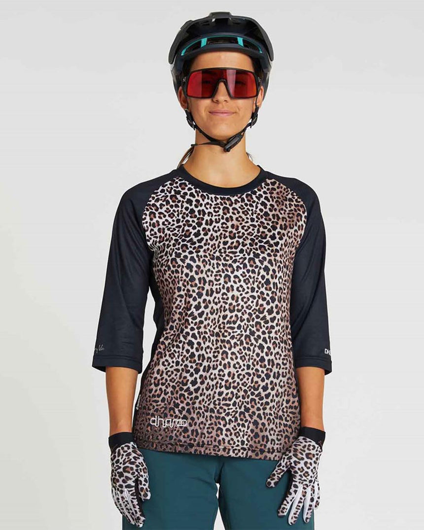 Womens 3/4 Sleeve Jersey | Leopard | 3/4 Sleeves | WOMENS TOPS | DHaRCO | Image 1 of 2