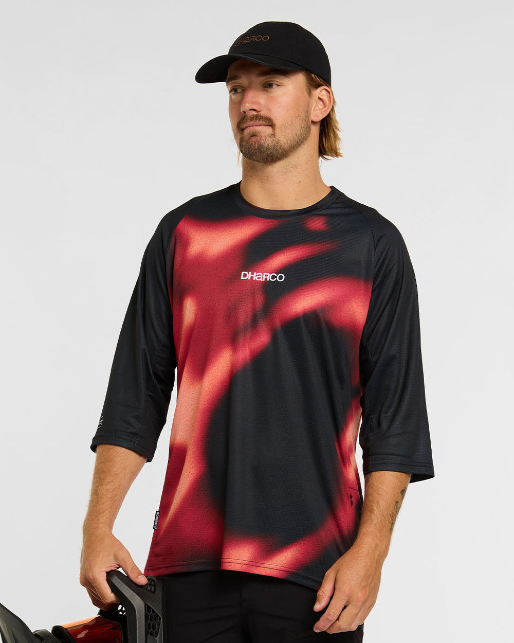 Mens 3/4 Sleeve Jersey | Infrared | 3/4 Sleeves | MENS TOPS | DHaRCO | Image 1 of 8