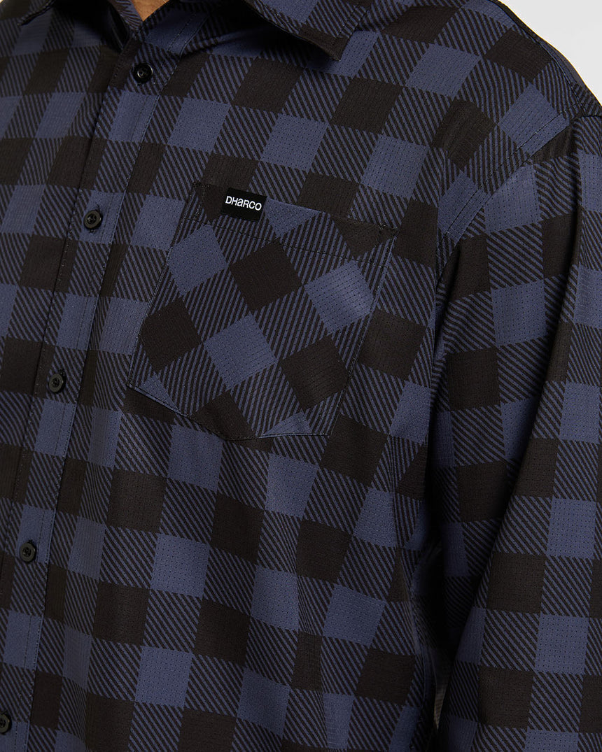 Mens Tech Long Sleeve Shirt | Jet