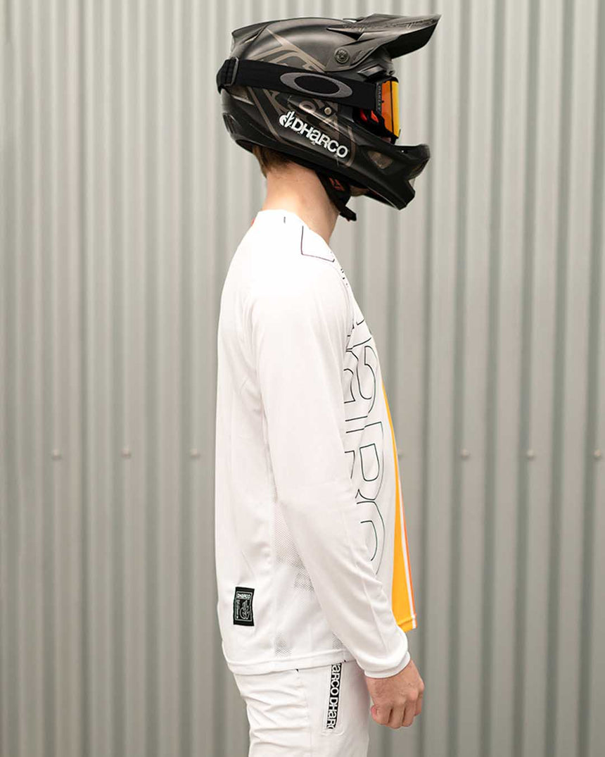 Mens Gravity Jersey | Pinkbike Team Replica White
