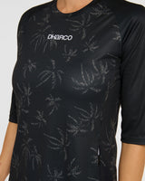 Womens 3/4 Sleeve Jersey | Leopard Palm