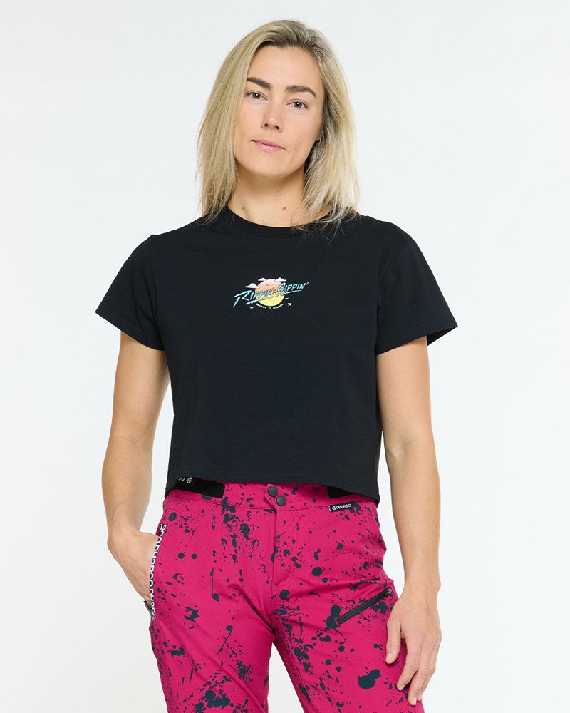 Womens Cotton Crop | Decade of DHaRCO Black | Short Sleeves | WOMENS TOPS | DHaRCO | Image 1 of 6