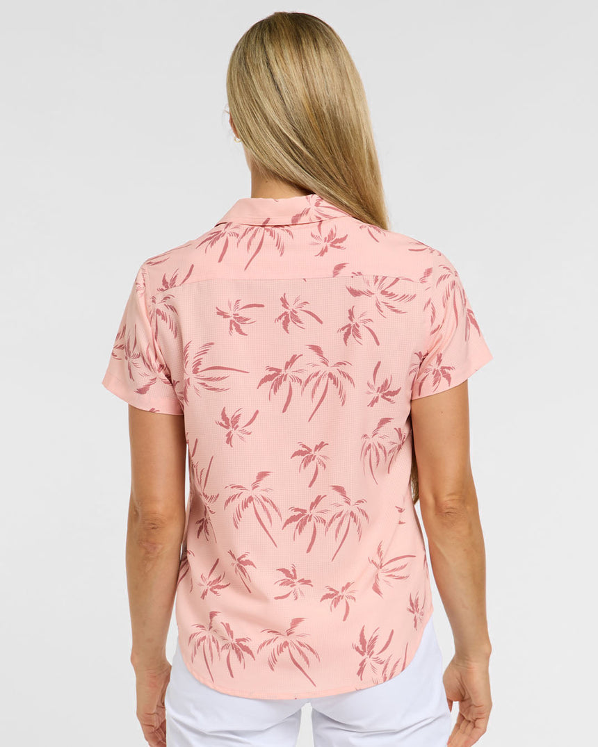 Womens Tech Party Shirt | Pink Palm
