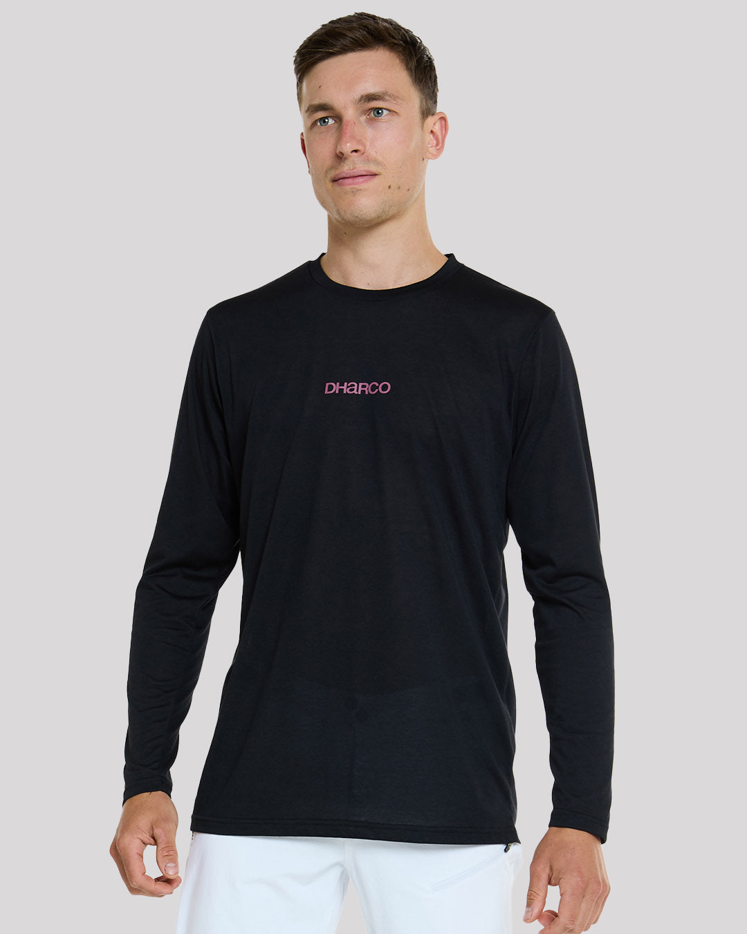 Mens Long Sleeve Tech Tee | Black