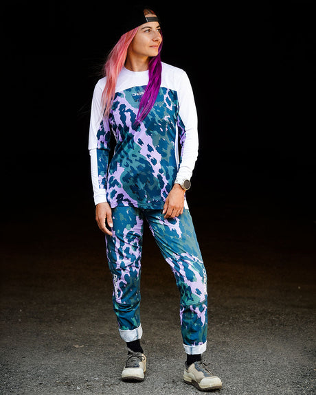 Womens Gravity Pants | Isa Signature - Purple Leopard | WOMENS | BOTTOMS | PANTS | GRAVITY PANTS | DHaRCO | MTB | Image 3 of 6