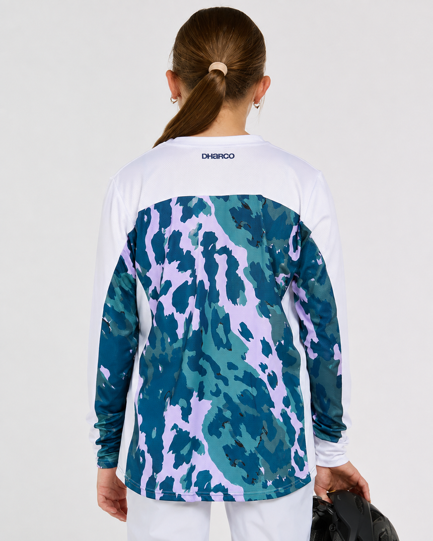 Maillot Gravity pour junior | Signature Isa - Violet Leopard