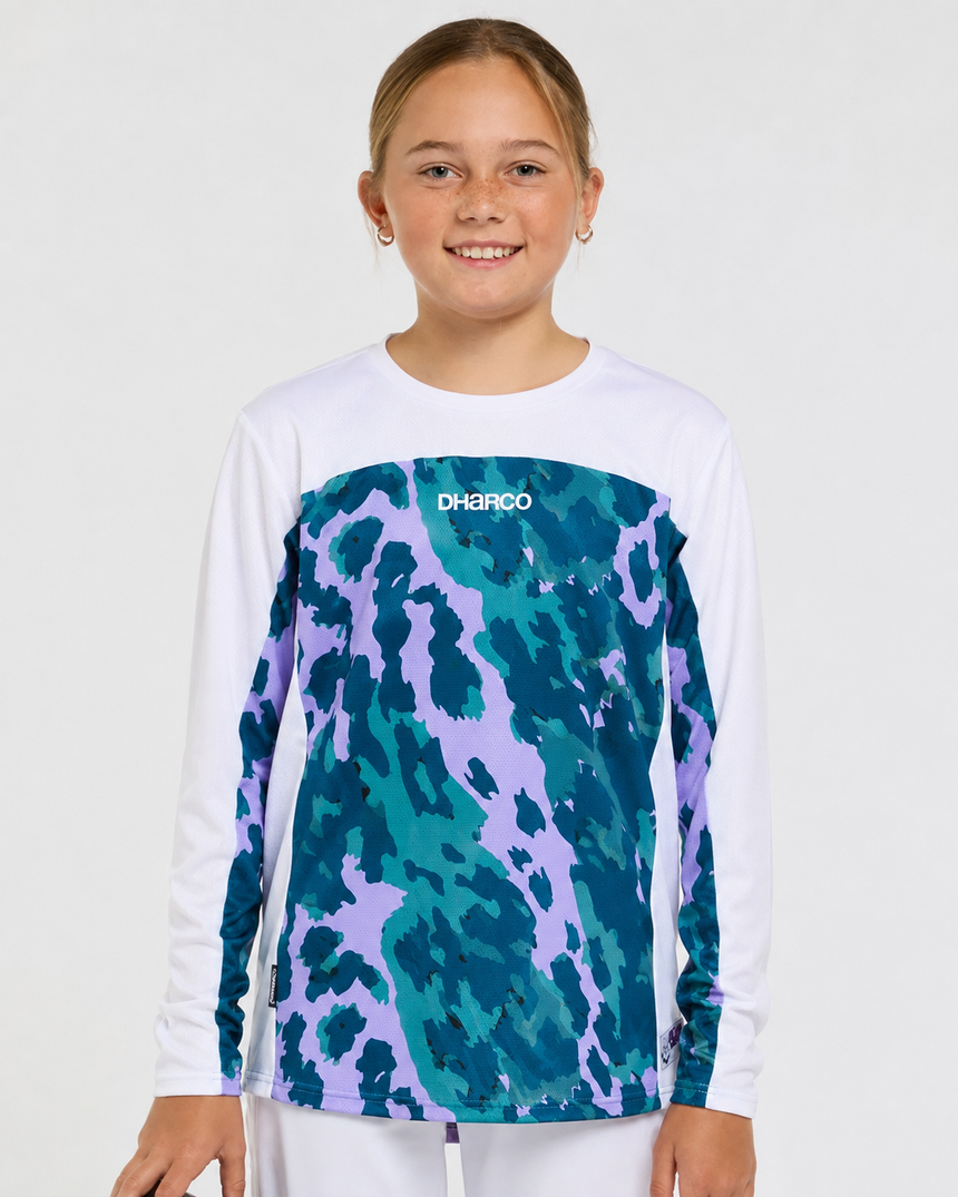 Maillot Gravity pour junior | Signature Isa - Violet Leopard