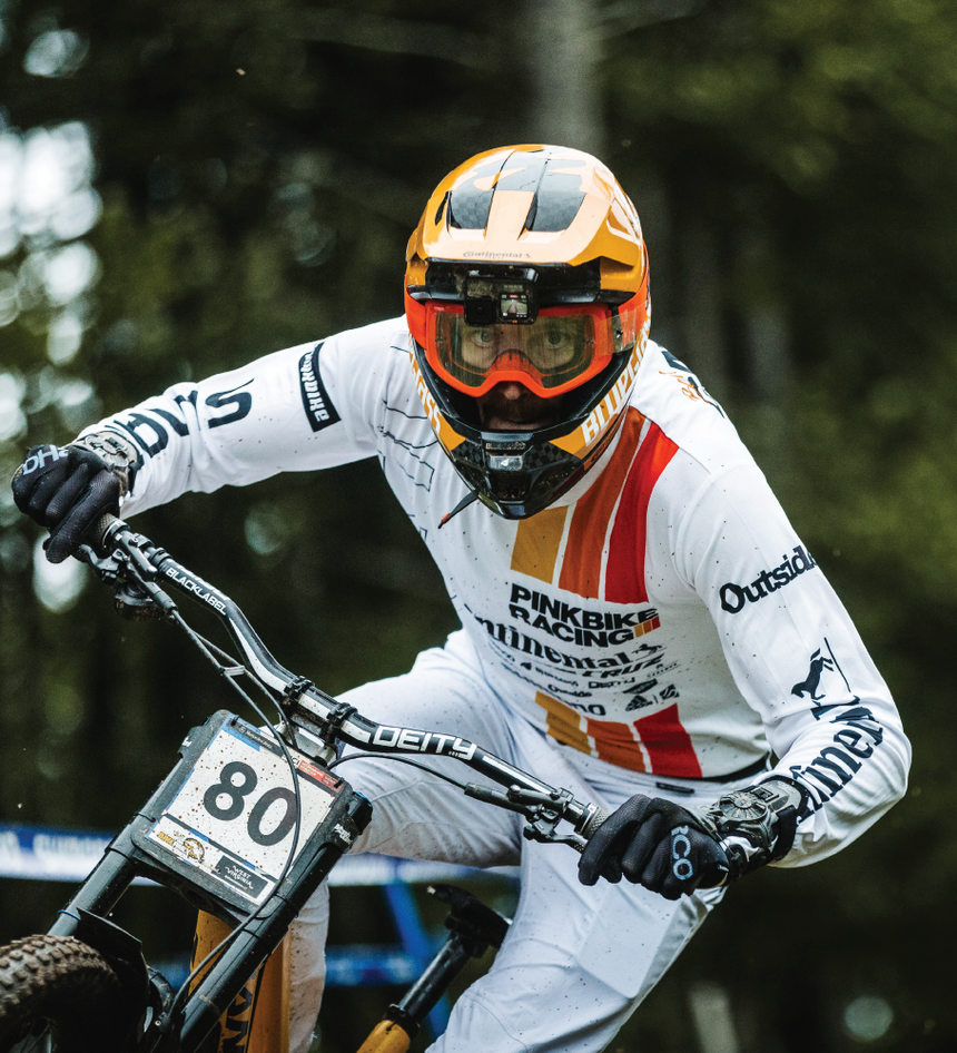 Mens Gravity Jersey | Pinkbike Team Replica White